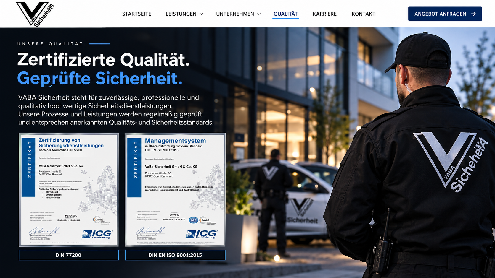 VABA Sicherheit quality