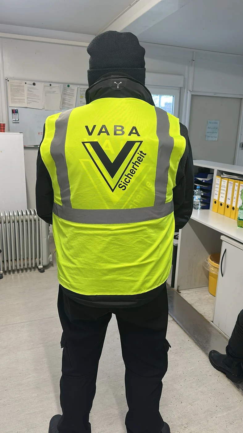 Reflektierende Dienstweste mit VABA-Logo